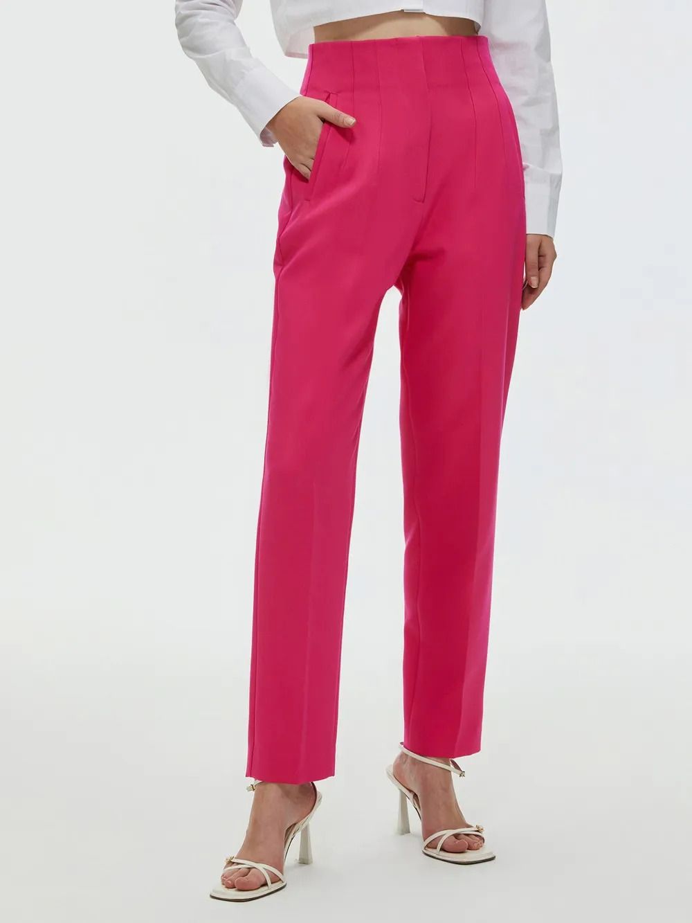 Hot Pink No Waist Band Pants | ANNY